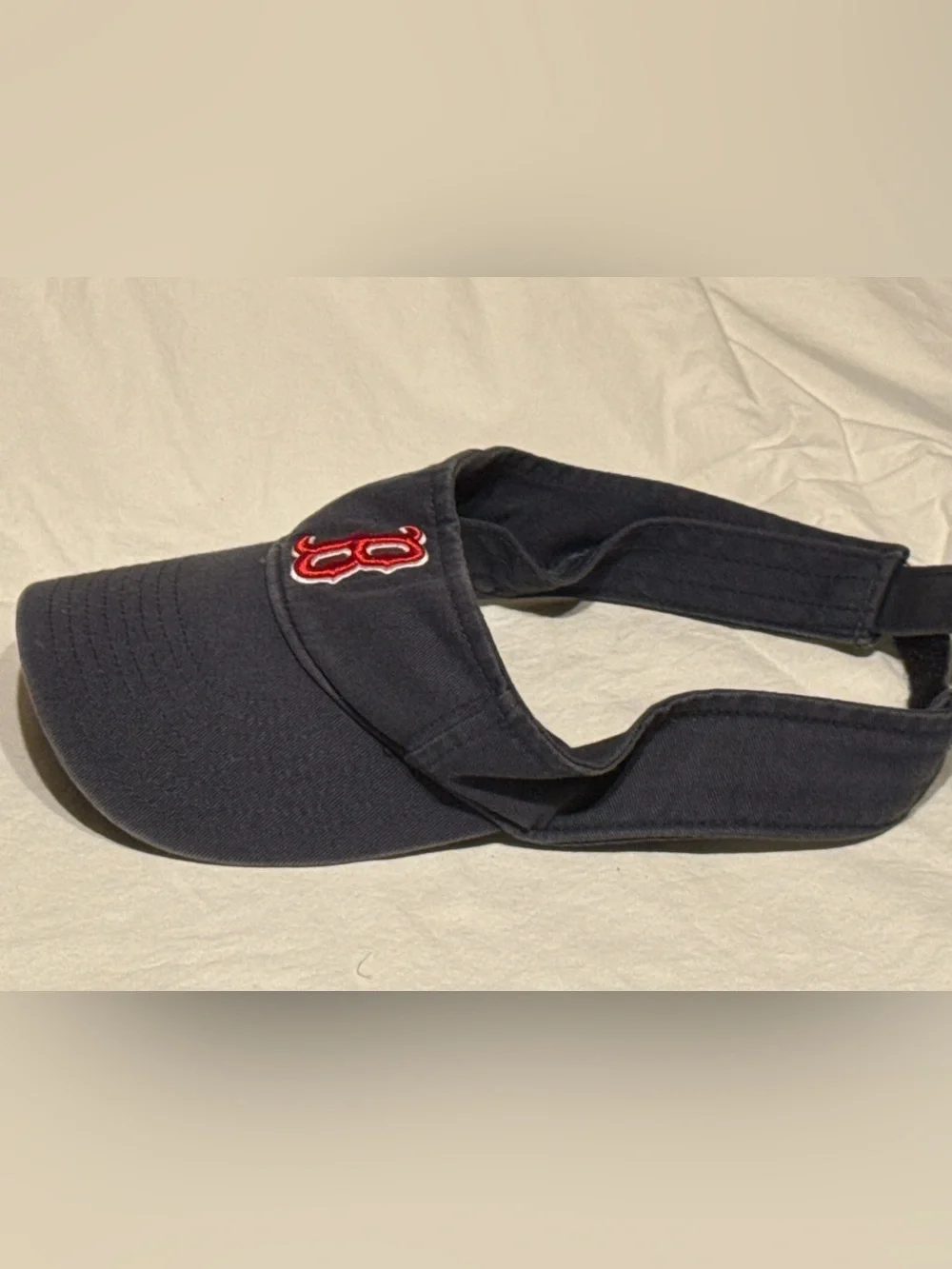 Boston Red Sox Navy Visor MLB Embroidered B Y2K Baseball Sporty Preppy